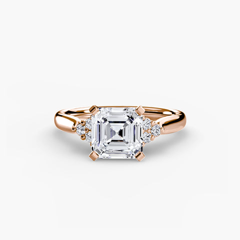 Solitaire with Cluster Shoulders 2 -  Paddington Jeweller - Ojco