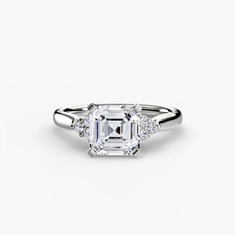 Solitaire with Cluster Shoulders 2 -  Paddington Jeweller - Ojco