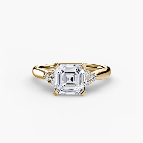 Solitaire with Cluster Shoulders 2 -  Paddington Jeweller - Ojco