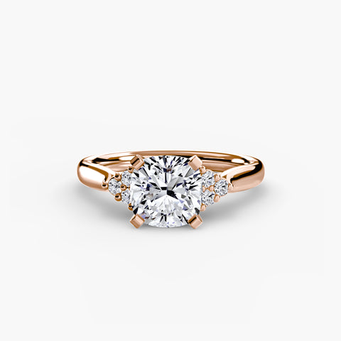 Solitaire with Cluster Shoulders 2 -  Paddington Jeweller - Ojco
