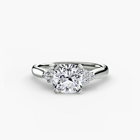 Solitaire with Cluster Shoulders 2 -  Paddington Jeweller - Ojco