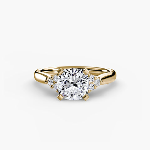 Solitaire with Cluster Shoulders 2 -  Paddington Jeweller - Ojco