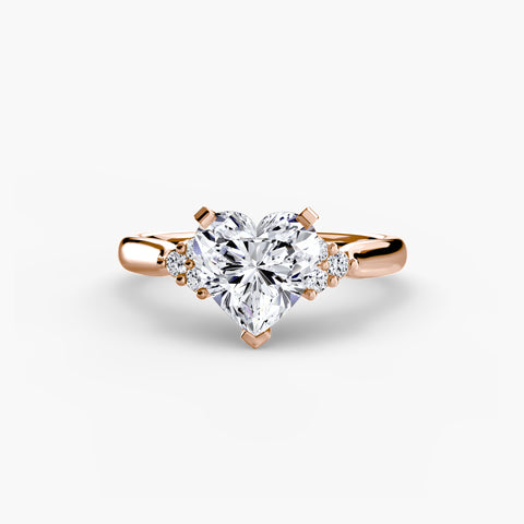 Solitaire with Cluster Shoulders 2 -  Paddington Jeweller - Ojco
