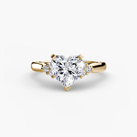 Solitaire with Cluster Shoulders 2 -  Paddington Jeweller - Ojco