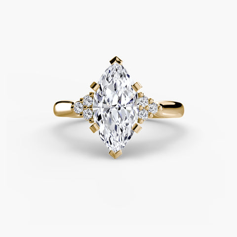 Solitaire with Cluster Shoulders 2 -  Paddington Jeweller - Ojco