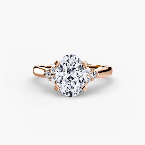 Solitaire with Cluster Shoulders 2 -  Paddington Jeweller - Ojco
