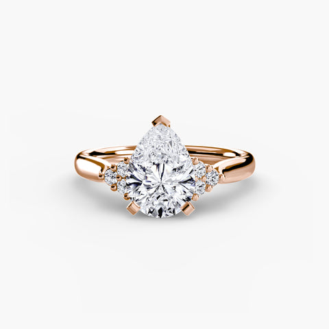 Solitaire with Cluster Shoulders 2 -  Paddington Jeweller - Ojco