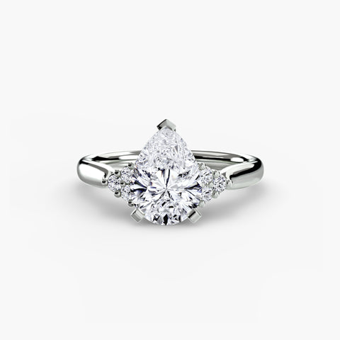Solitaire with Cluster Shoulders 2 -  Paddington Jeweller - Ojco