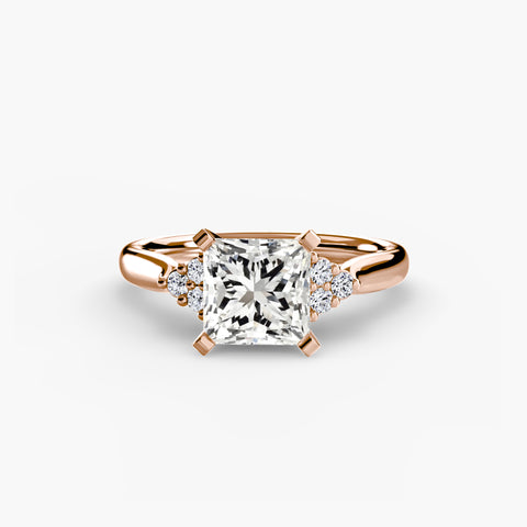 Solitaire with Cluster Shoulders 2 -  Paddington Jeweller - Ojco