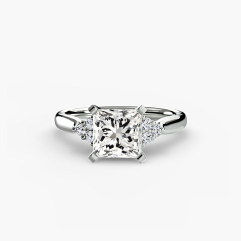 Solitaire with Cluster Shoulders 2 -  Paddington Jeweller - Ojco