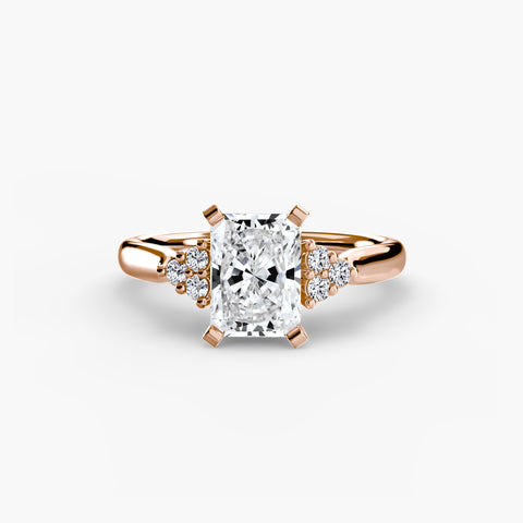 Solitaire with Cluster Shoulders 2 -  Paddington Jeweller - Ojco