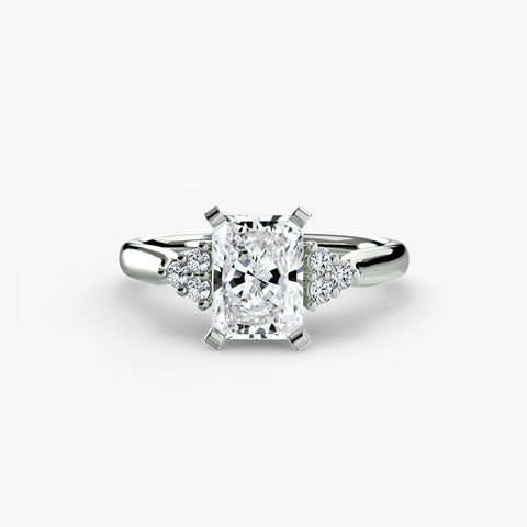 Solitaire with Cluster Shoulders 2 -  Paddington Jeweller - Ojco