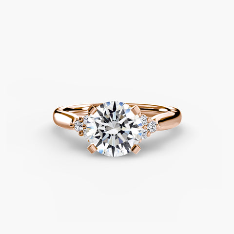 Solitaire with Cluster Shoulders 2 -  Paddington Jeweller - Ojco