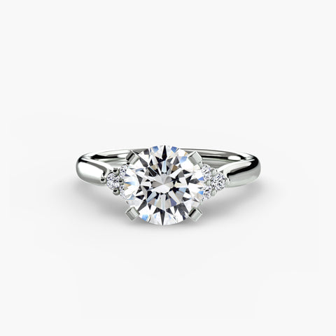 Solitaire with Cluster Shoulders 2 -  Paddington Jeweller - Ojco