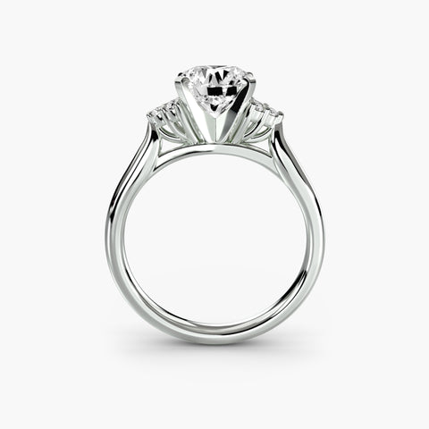 Solitaire with Cluster Shoulders 2 -  Paddington Jeweller - Ojco