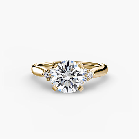 Solitaire with Cluster Shoulders 2 -  Paddington Jeweller - Ojco