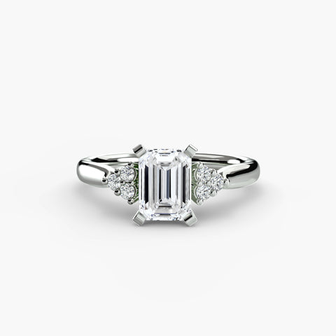 Solitaire with Cluster Shoulders 2 -  Paddington Jeweller - Ojco