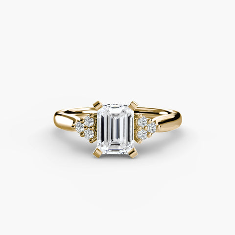 Solitaire with Cluster Shoulders 2 -  Paddington Jeweller - Ojco