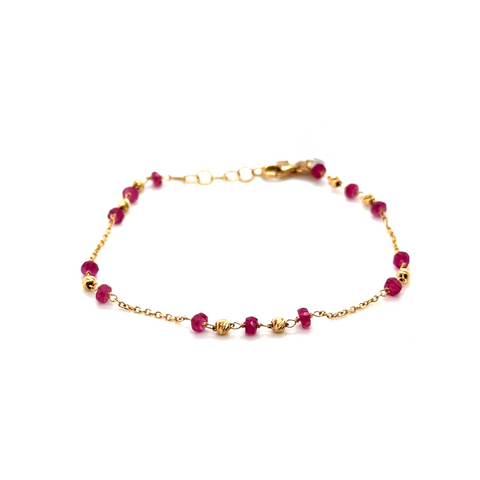 Ruby on trace bracelet - 18cm