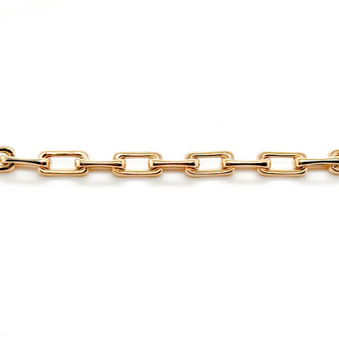 9kt Square Link Trace Bracelet 18cm