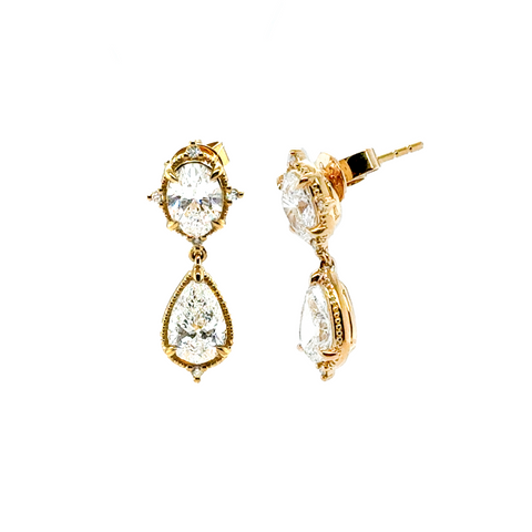 Boho Diamond Drop Earrings