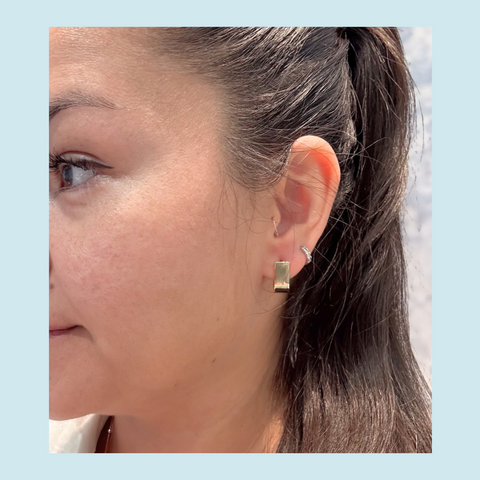 Teagan U-Shaped Huggie Earrings -  Paddington Jeweller - Ojco