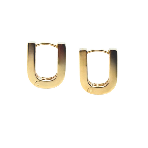Teagan U-Shaped Huggie Earrings -  Paddington Jeweller - Ojco
