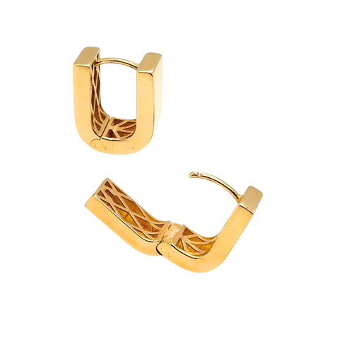 Teagan U-Shaped Huggie Earrings -  Paddington Jeweller - Ojco