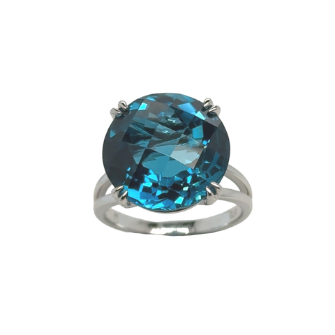 Paige - London Blue Topaz Cocktail Ring -  Paddington Jeweller - Ojco