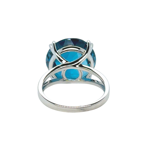 Paige - London Blue Topaz Cocktail Ring -  Paddington Jeweller - Ojco