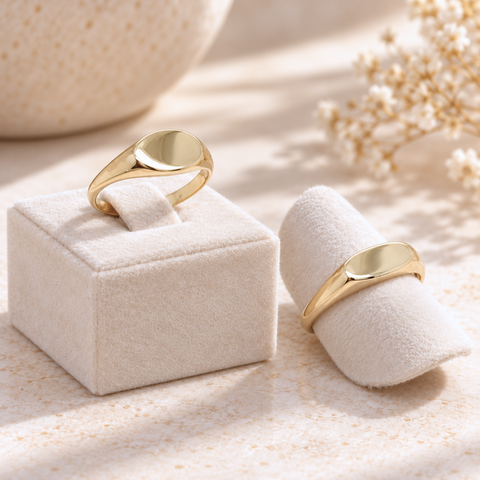 Zarah gold signet ring at Paddington Jeweller Sydney