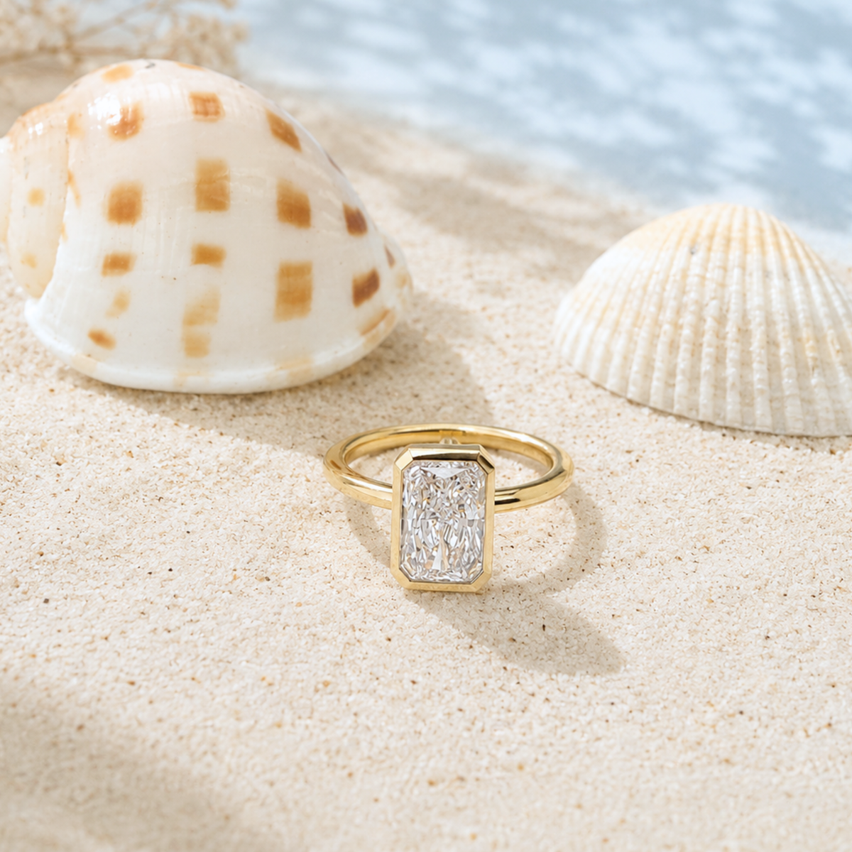 Anu - Full bezel set Engagement Ring -  Paddington Jeweller - Ojco