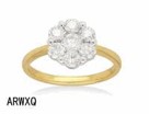 Poppy Flower Cluster Ring