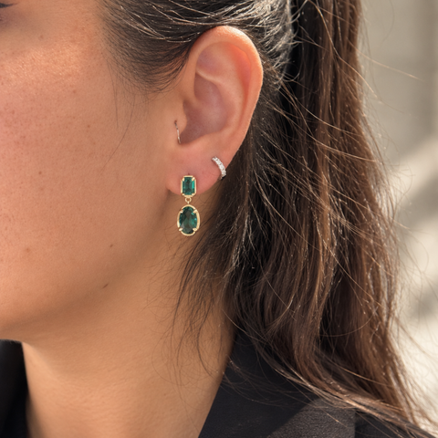 Marlee – Gemstone Drop Earrings in 9ct Yellow Gold