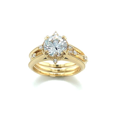 Boho Lace Diamond Wedding Ring -  Paddington Jeweller - Ojco