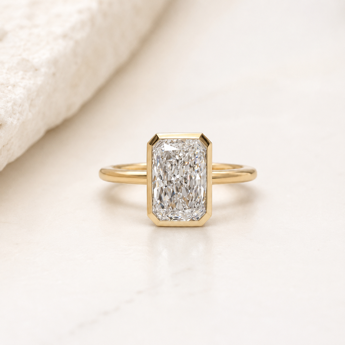 Anu - Full bezel set Engagement Ring -  Paddington Jeweller - Ojco