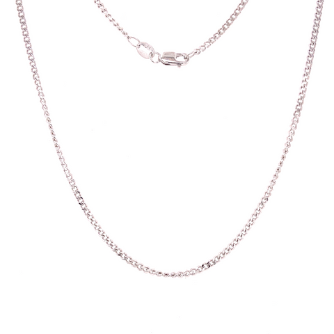 DIAMOND CUT CURB CHAIN - 55CM -  Paddington Jeweller - Ojco