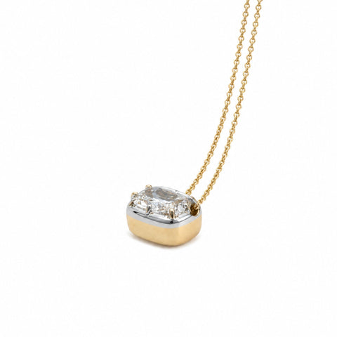 Norse Skaði - Cushion Cut Diamond Slider Pendant