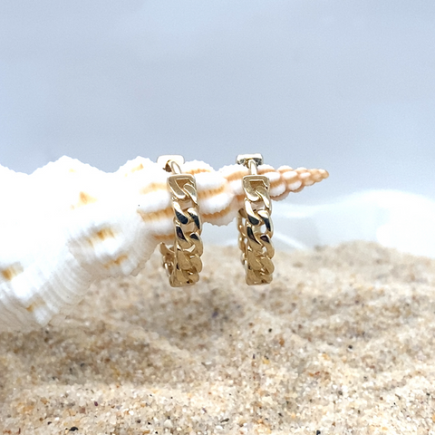 Curb Huggie 14.5x3MM -  Paddington Jeweller - Ojco