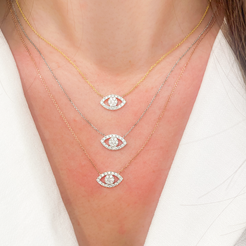 DIAMOND EVIL EYE -  Paddington Jeweller - Ojco
