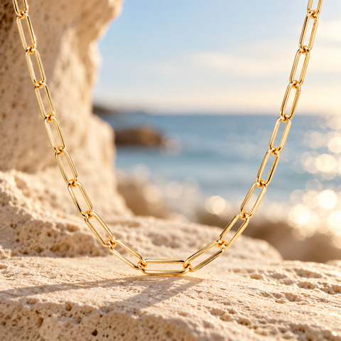 Sienna – 18kt Yellow Gold Paperclip Chain