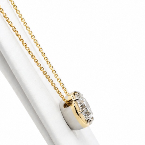 Norse Sif - Round Cut Diamond Slider Pendant