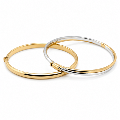 Cris Crossover Bangle in 9K Yellow Gold