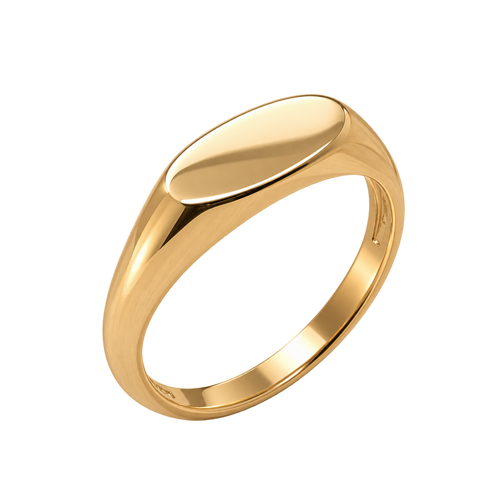 Zarah – 9kt Yellow Gold East-West Signet Ring