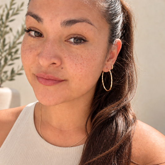 Lyric – 9ct Yellow Gold Twisted Hoop Earrings