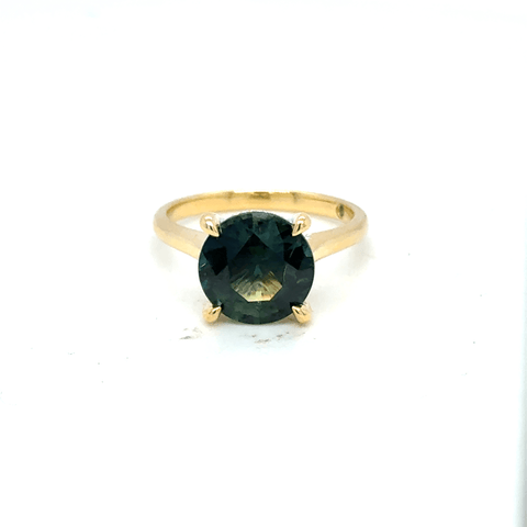 Blue Bell – Madagascar Green Sapphire Engagement Ring
