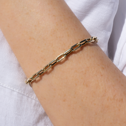 OBLONG TRACE BRACELET  -4.5MM -  Paddington Jeweller - Ojco