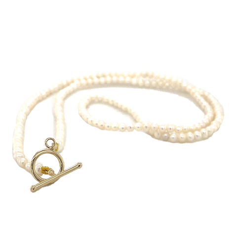 OVAL SEED PEARL NECKLACE -  Paddington Jeweller - Ojco