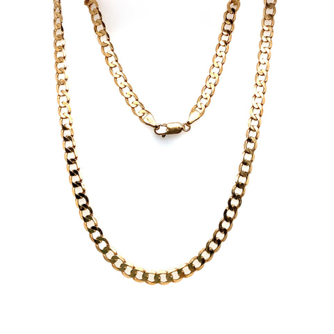 DIAMOND CUT CURB CHAIN - 5MM - 50CM -  Paddington Jeweller - Ojco