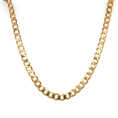 DIAMOND CUT CURB CHAIN - 5MM - 50CM -  Paddington Jeweller - Ojco